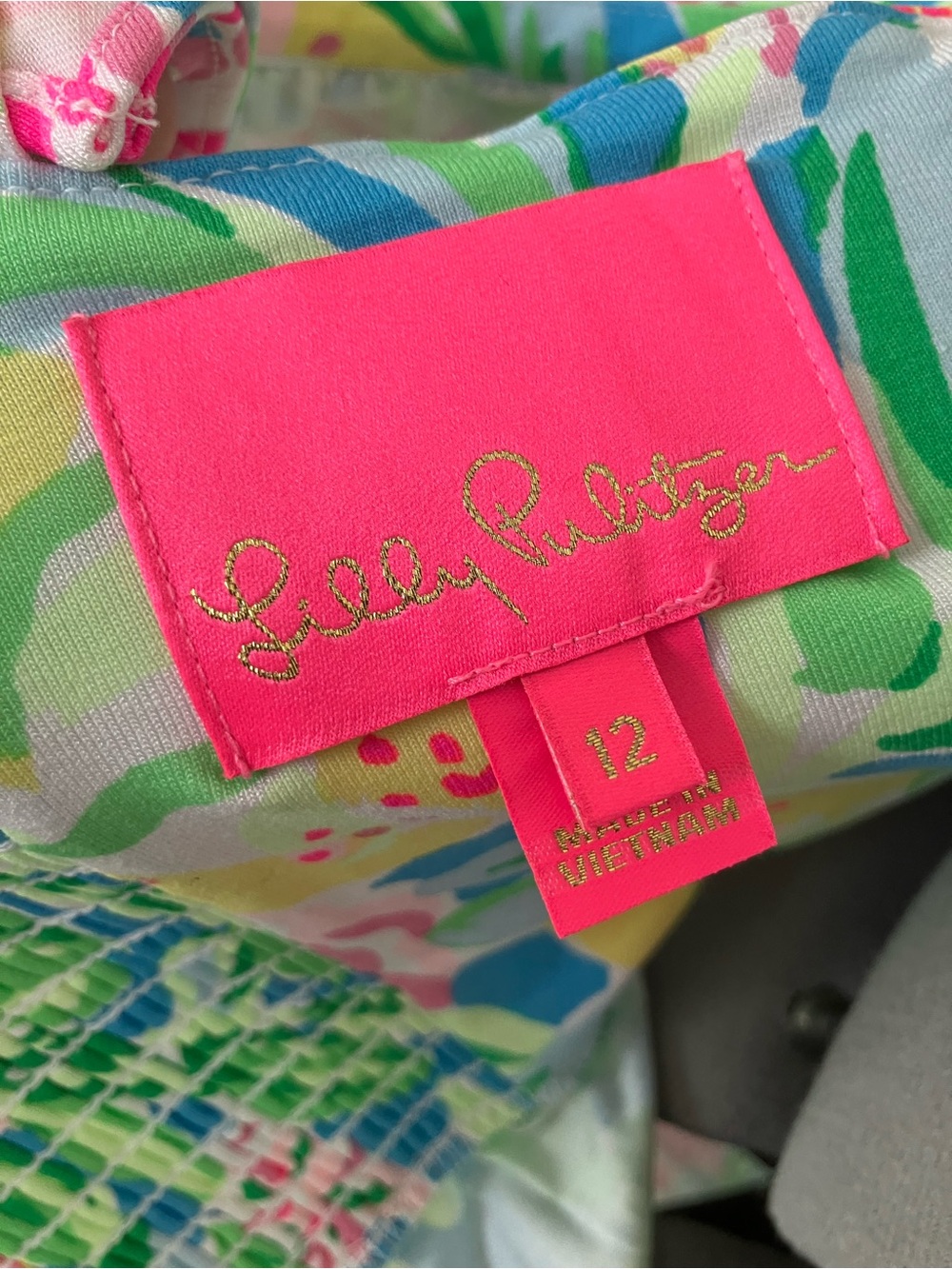 Lilly Pulitzer Bright Floral Dress in Pink, Green & Blue - Picture 5 of 5